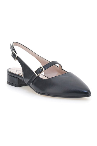 Črne balerinke Slingback s sprednjim trakom PITTARELLO GLAM 2888