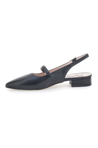 Črne balerinke Slingback s sprednjim trakom PITTARELLO GLAM 2888