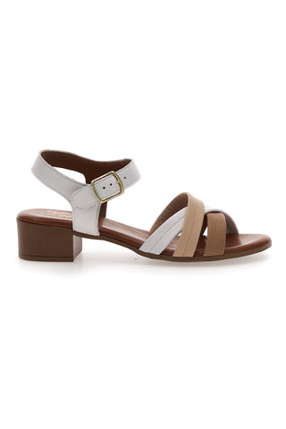 Bele sandale s prekrižanimi trakovi Pittarello Look 243205