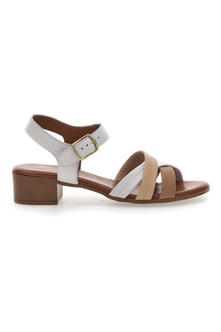 Bele sandale s prekrižanimi trakovi Pittarello Look 243205