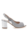 Srebrni sandali Slingback z odprtim prstom PITTARELLO GLAM 5916