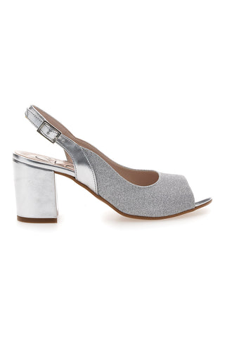 Srebrni sandali Slingback z odprtim prstom PITTARELLO GLAM 5916