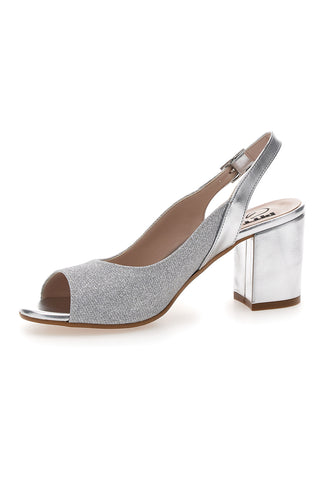 Srebrni sandali Slingback z odprtim prstom PITTARELLO GLAM 5916