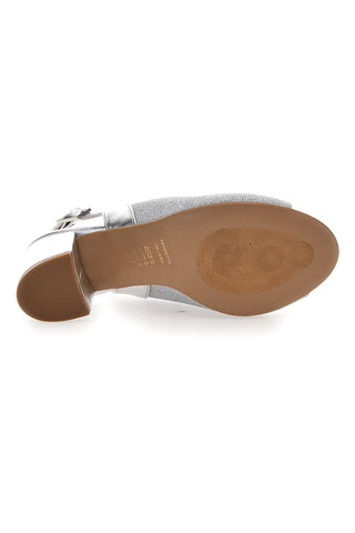 Srebrni sandali Slingback z odprtim prstom PITTARELLO GLAM 5916