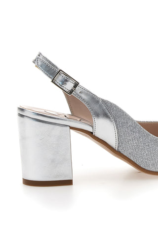 Srebrni sandali Slingback z odprtim prstom PITTARELLO GLAM 5916