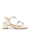 Beli sandali s kamenčki in široko peto Mariella Burani 519601320