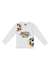 Majica z dolgimi rokavi Pitt Kids 03026 bela