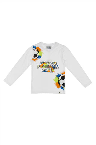Majica z dolgimi rokavi Pitt Kids 03026 bela