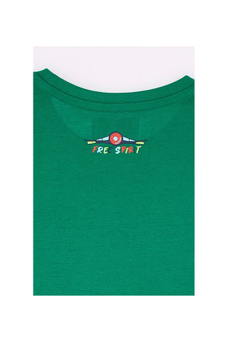Majica z okroglim izrezom Pitt Kids 03029 Zelena