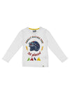 Majica z dolgimi rokavi Pitt Kids 03033 bela