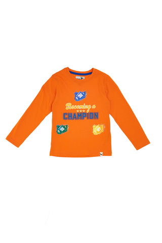 Majica z dolgimi rokavi Pitt Kids 04028 Oranžna