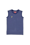 Modra majica z belimi črtami Pitt Kids PT-B-T-05008