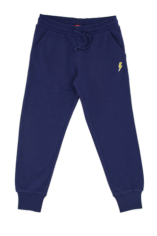 Hlače Modra trenirka z rumenim logotipom Pitt Kids PT-B-FP-05030