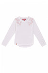 Bele majice z dolgimi rokavi s potiskom Pitt Kids PT-G-T-05054