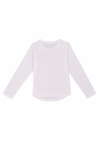 Bele majice z dolgimi rokavi s potiskom Pitt Kids PT-G-T-05054
