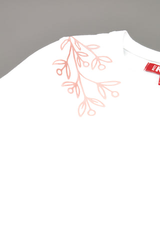 Bele majice z dolgimi rokavi s potiskom Pitt Kids PT-G-T-05054