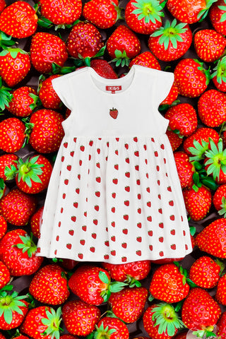 Bela obleka z jagodami Pitt Kids 05060