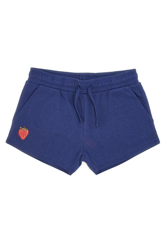 Hlače Modra kombinezon z vezenim jagodami Pitt Kids PT-G-SP-05065