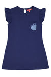 Modra obleka s kratkimi rokavi in volani Pitt Kids PT-G-D-05066