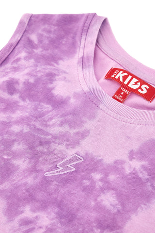Majica z rokavi Purple Tie-Dye Pitt Kids PT-G-T-05078