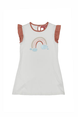 Bela obleka z mavrico Pitt Kids 05082