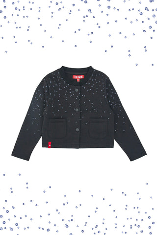 Črna majica z dolgimi rokavi in gumbi PITT KIDS 6005