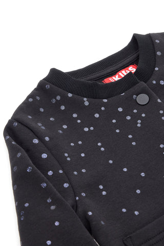 Črna majica z dolgimi rokavi in gumbi PITT KIDS 6005