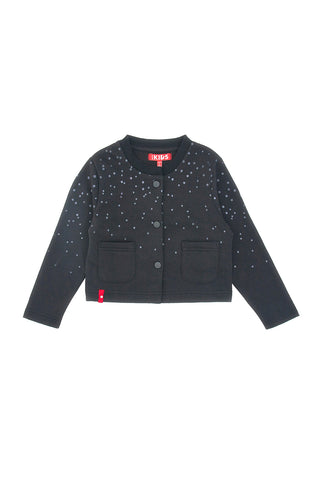 Črna majica z dolgimi rokavi in gumbi PITT KIDS 6005