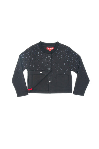 Črna majica z dolgimi rokavi in gumbi PITT KIDS 6005