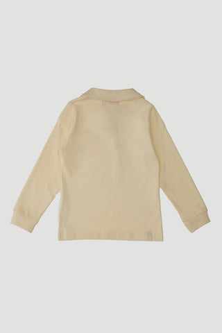 Bela majica z dolgimi rokavi in barvitim potiskom PITT KIDS 6010