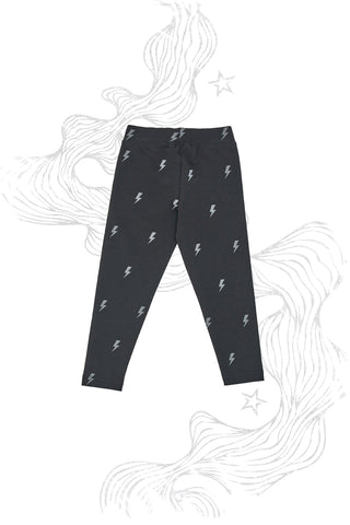 Črne legice s sivimi streli PITT KIDS 6013