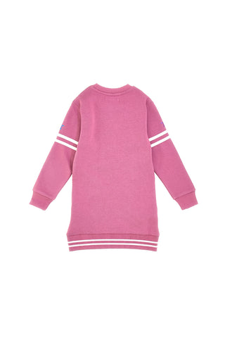 Roza obleka s holografskim potiskom PITT KIDS 6021