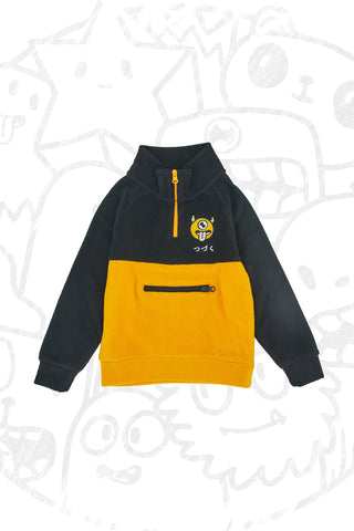 Rumena in črna flisasta majica PITT KIDS 6027