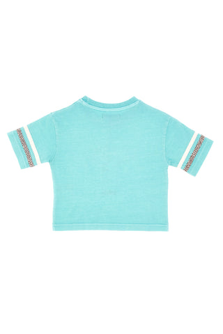 Zelena majica z natisnjenim motivom Pitt Kids PT-K-T-7008