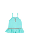 Majica z naramnicami Fine Verde Acqua Pitt Kids PT-K-T-7009