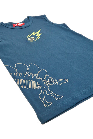 Modra majica z natisnjenim motivom dinozavra Pitt Kids PT-K-T-7012