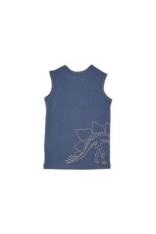 Modra majica z natisnjenim motivom dinozavra Pitt Kids PT-K-T-7012