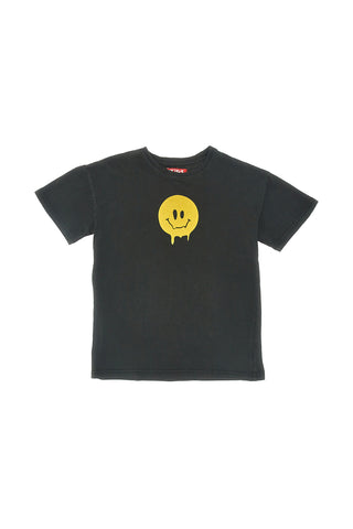 Črna majica s smeškom PITT KIDS PT-K-T-7017