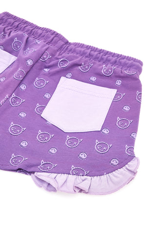 Vijolične bombažne hlače Pitt Kids PT-K-SH-7027