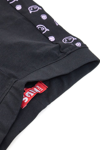 Črne legice z vijoličnimi detajli Pitt Kids PT-K-LG-7028