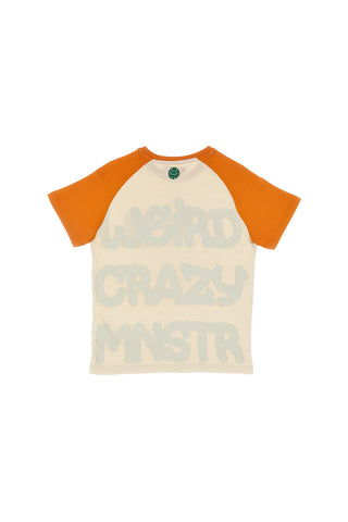 Bež in oranžna majica PITT KIDS PT-K-T-7036