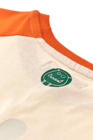 Bež in oranžna majica PITT KIDS PT-K-T-7036