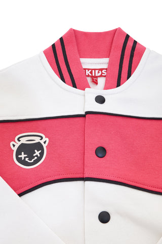 Dvobarvna majica varsity z notranjostjo iz flisa Pitt Kids PT-KF-8006