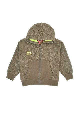 Zelena kapuco in notranji zadrgo Pitt Kids PT-KF-8003