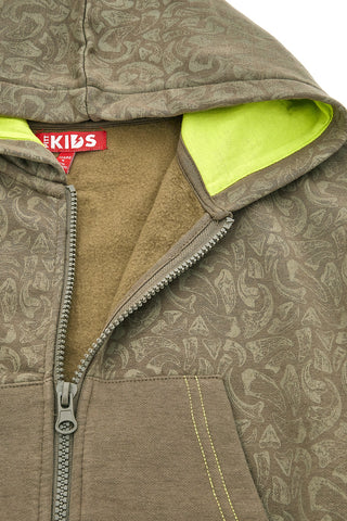 Zelena kapuco in notranji zadrgo Pitt Kids PT-KF-8003