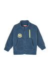 Modra majica z zadrgo in vezenim našitkom Pitt Kids PT-KF-8005