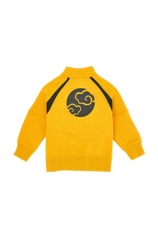 Rumena majica z zadrgo in črnimi detajli Pitt Kids PT-KF-8008