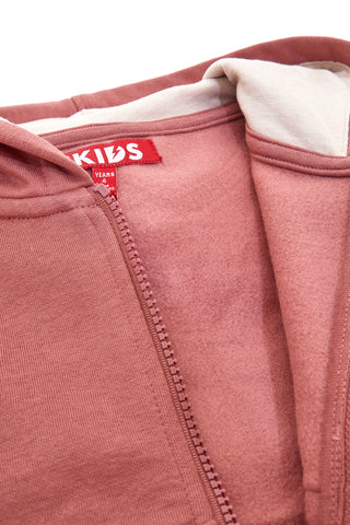 Roza majica s kapuco in reliefnim tiskom Pitt Kids PT-KF-8019