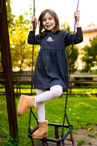 Siva obleka z zlatim potiskom Pitt Kids PT-K-8021