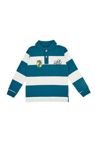 Polo majica z modro-belimi črtami iz bombaža Pitt Kids PT-KL-8023